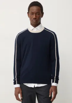 FROM FUTURE pulover de casmir culoarea albastru marin, light, MPR02216 imagine