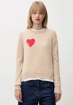 FROM FUTURE pulover de casmir culoarea bej, light, WPR01195 imagine