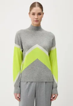 FROM FUTURE pulover de casmir culoarea gri, light, cu turtleneck, WPM03316 imagine