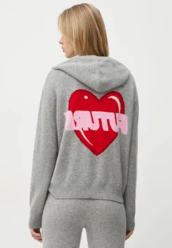 FROM FUTURE pulover de casmir culoarea gri, light, WPH02309 imagine