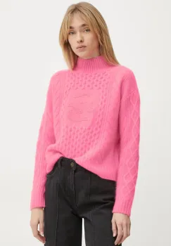 FROM FUTURE pulover de casmir culoarea roz, cu turtleneck, WPM02150 imagine