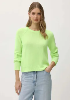 FROM FUTURE pulover de casmir culoarea verde, WPR00005 imagine
