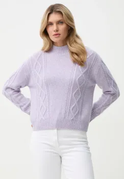 FROM FUTURE pulover de casmir culoarea violet, light, cu turtleneck, WPR02259 imagine