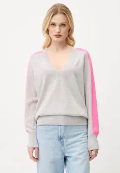 FROM FUTURE pulover de casmir femei, culoarea gri, light, WPV00497 imagine