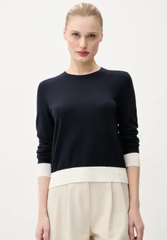 FROM FUTURE pulover de lana femei, culoarea albastru marin, light, WPR00573 imagine