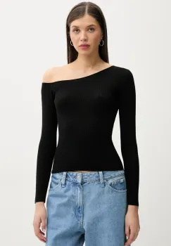 FROM FUTURE pulover de lana femei, culoarea negru, light, WTO01736 imagine