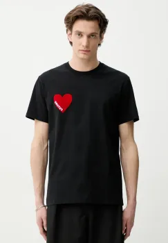 FROM FUTURE tricou din bumbac barbati, culoarea negru, cu imprimeu, MTS00830 imagine