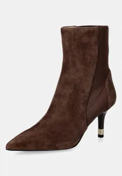 Furla ghete scurte cu toc cui pentru femei din piele intoarsa Aria imagine