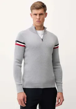 Fusalp pulover de lana Wengen IV culoarea gri, cu turtleneck, A2126 imagine