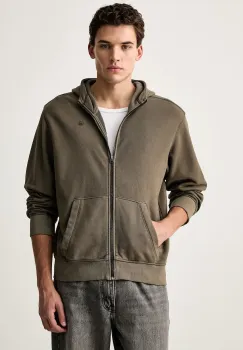 G-Star hanorac cu fermoar pentru barbati din bumbac Unit washed full zip hdd imagine