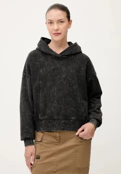 G-Star hanorac de bumbac culoarea negru, cu gluga, uni, D27726.D969 imagine