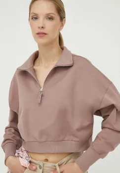 G-Star hanorac de bumbac femei, culoarea roz, uni imagine