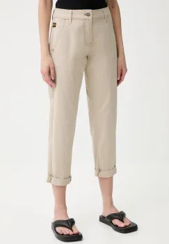 G-Star pantaloni culoarea bej, fason chinos, high waist, D25257-D715 imagine