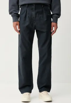 G-Star pantaloni de bumbac barbati, bleumarin, drepti D26126.D752 imagine