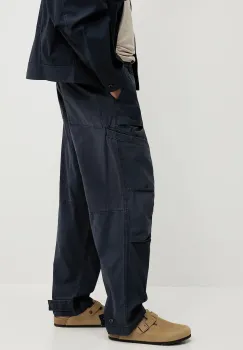 G-Star pantaloni de bumbac culoarea bleumarin, drept, D26196-D387 imagine