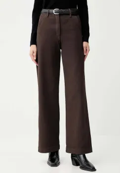 G-Star pantaloni de bumbac culoarea maro, lat, high waist, D26432.E078 imagine