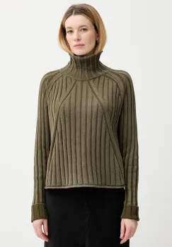 G-Star pulover de bumbac culoarea verde, cu guler, D27172.D630 imagine