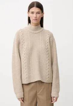 G-Star pulover de lana culoarea bej, calduros, cu guler, D27730.D770 imagine