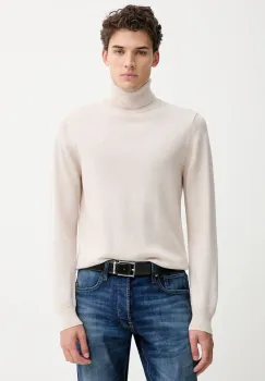 G-Star pulover de lana culoarea bej, cu guler, D27706.B692 imagine