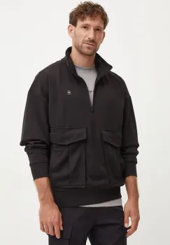 G-Star Raw bluza barbati, culoarea negru, cu gluga, cu imprimeu, D25096-D566 imagine