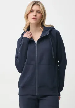 G-Star Raw bluza femei, culoarea albastru marin, cu gluga, neted, D22727-C235 imagine