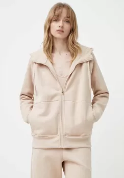 G-Star Raw bluza femei, culoarea bej, cu gluga, neted imagine