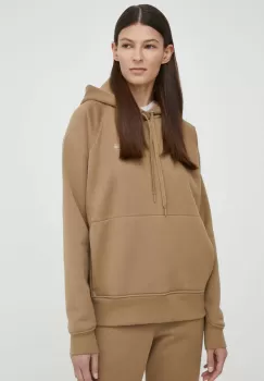 G-Star Raw bluza femei, culoarea bej, cu gluga, neted imagine