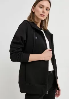 G-Star Raw bluza femei, culoarea negru, cu gluga, neted imagine