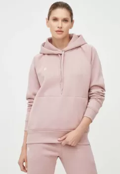 G-Star Raw bluza femei, culoarea violet, cu gluga, neted imagine