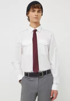 G-Star Raw camasa barbati, culoarea alb, cu guler clasic, slim imagine