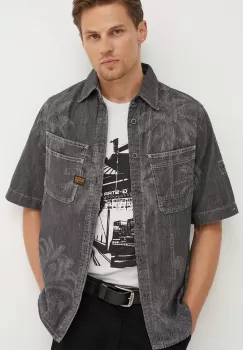 G-Star Raw camasa barbati, culoarea gri, regular, D24602-D540 imagine