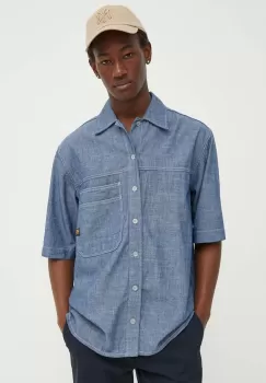 G-Star Raw camasa din bumbac barbati, cu guler clasic, relaxed, D24603-D558 imagine