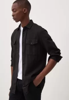 G-Star Raw camasa din bumbac barbati, culoarea negru, cu guler clasic, regular imagine