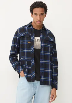 G-Star Raw camasa din bumbac barbati, culoarea negru, cu guler clasic, regular, D23583-D747 imagine