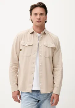G-Star Raw camasa din bumbac culoarea verde, cu guler clasic, regular imagine