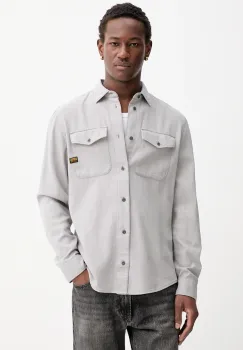 G-Star Raw camasa din bumbac culoarea verde, cu guler clasic, regular imagine