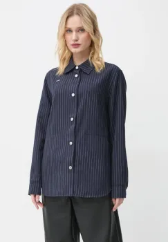 G-Star Raw camasa din lana culoarea albastru marin, cu guler clasic, regular, D25291-D721 imagine