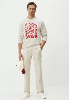 G-Star Raw hanorac de bumbac barbati, culoarea bej, cu imprimeu, D24678-D562 imagine
