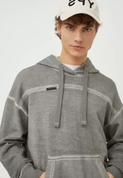 G-Star Raw hanorac de bumbac barbati, culoarea gri, cu gluga, neted imagine