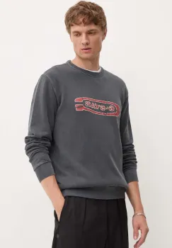 G-Star Raw hanorac de bumbac barbati, culoarea gri, cu imprimeu, D25101-D688 imagine