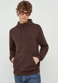 G-Star Raw hanorac de bumbac barbati, culoarea maro, cu gluga, cu imprimeu imagine