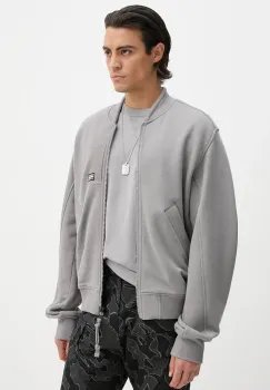 G-Star Raw hanorac de bumbac culoarea gri, D25107-D395 imagine