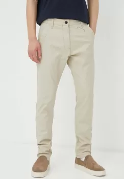 G-Star Raw pantaloni barbati, culoarea bej, cu fason chinos imagine