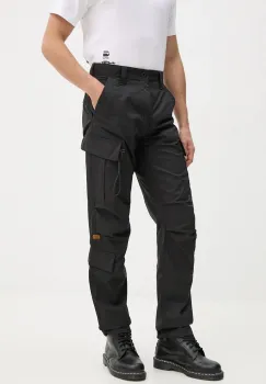 G-Star Raw pantaloni barbati, culoarea negru, cu fason cargo, D23677-D308 imagine