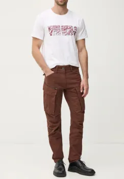 G-Star Raw pantaloni de bumbac culoarea maro, cu fason cargo, D02190-D752 imagine