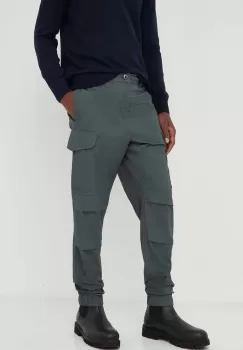 G-Star Raw pantaloni de bumbac culoarea verde, cu fason cargo imagine