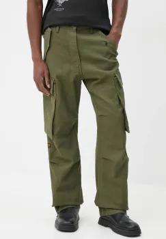G-Star Raw pantaloni de bumbac culoarea verde, drept, D25224-D752 imagine