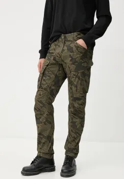 G-Star Raw pantaloni de bumbac culoarea verde, mulata, D02190-D553 imagine