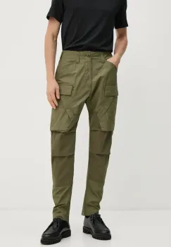 G-Star Raw pantaloni de bumbac culoarea verde, mulata, D25185-C973 imagine