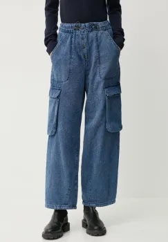 G-Star Raw pantaloni de bumbac drept, high waist, D25321-D759 imagine